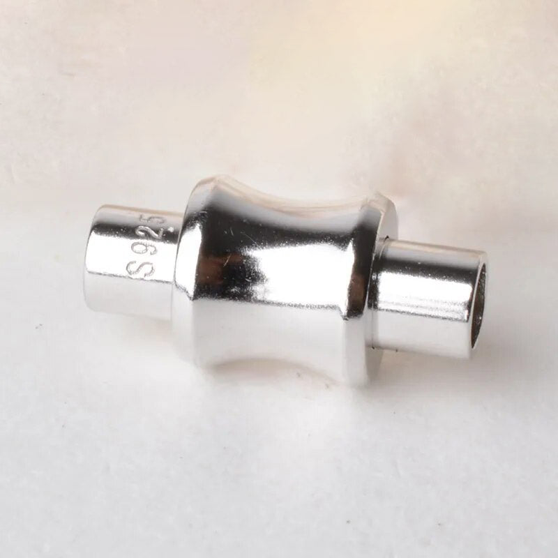 925 Sterling Silver Magnetic Clasp for Leather Cord Bracelets