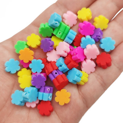 50pcs Mixed Shape Polymer Clay Beads