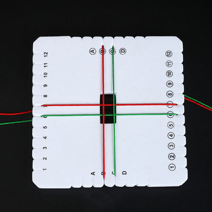 Panneau de mousse de tressage 2 pièces : disques de tissage de cordons ronds et carrés