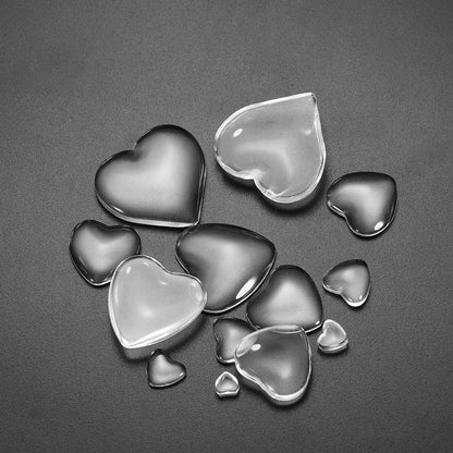 10-50pcs Heart Glass Cabochon 6-30mm for Jewelry