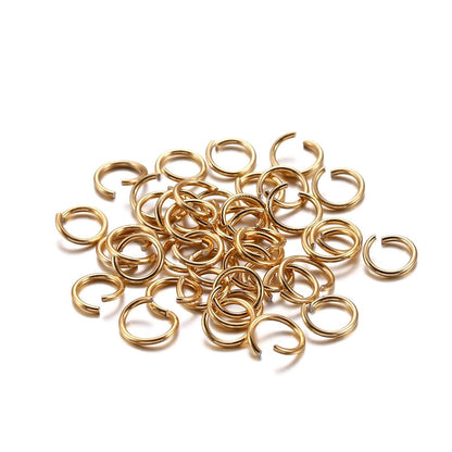 300pcs 6-10mm Aluminum Soft Open Loop Jump Rings