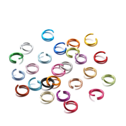 300pcs 6-10mm Aluminum Soft Open Loop Jump Rings