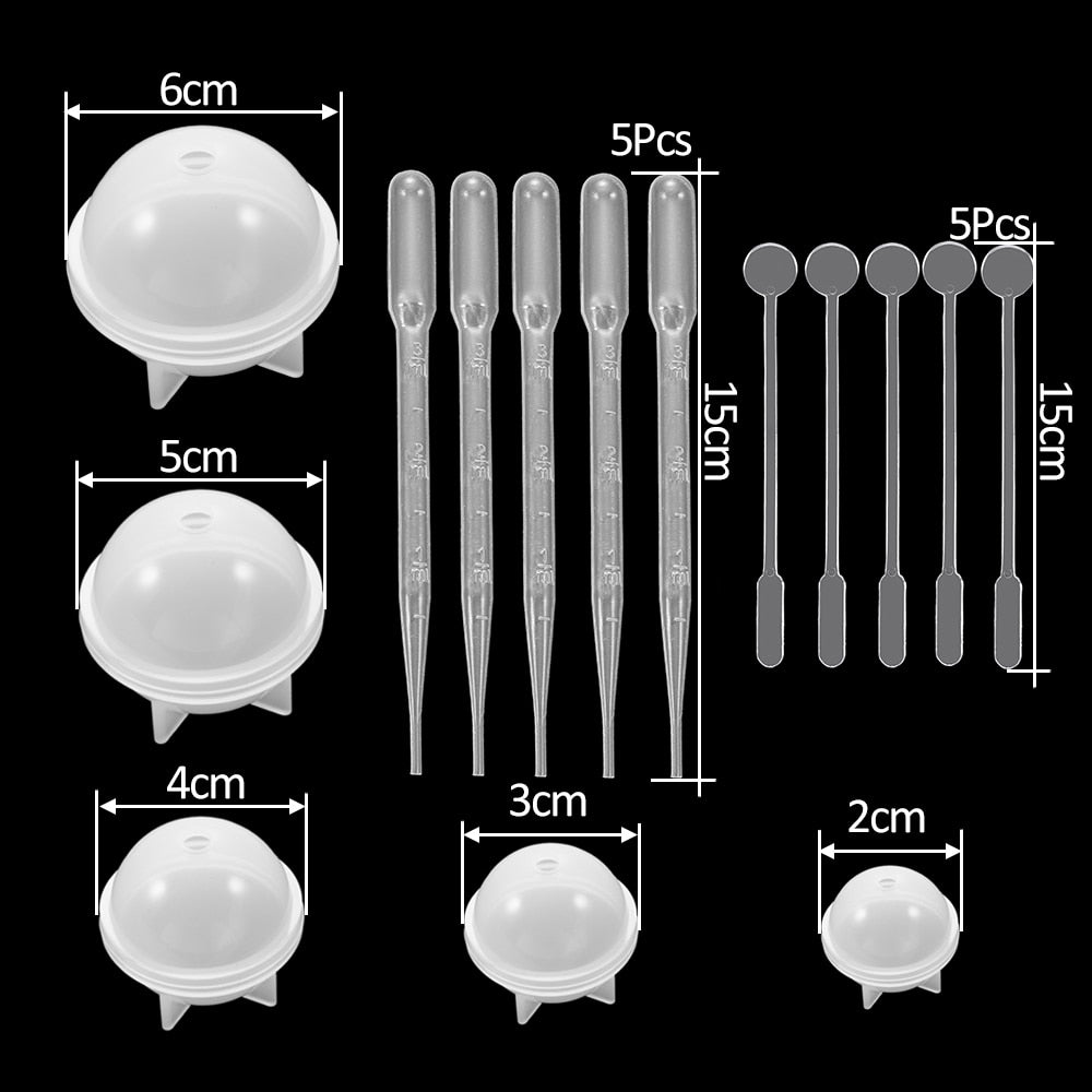 Epoxy Casting Molds Sets, 15-348Pcs