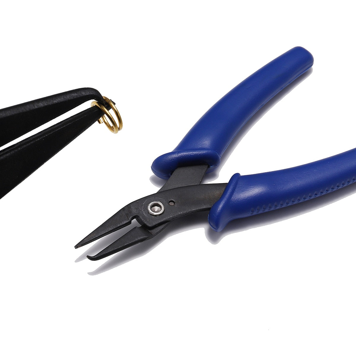 Multi-Use Jewelry Pliers with Split Ring Opener & Crimper