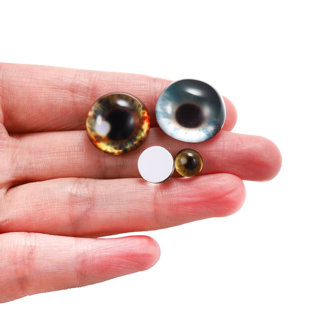 10PCS 8-20mm Cat Eye Glass Cabochons for Jewelry