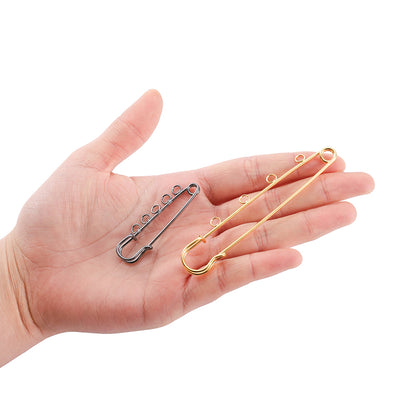 10pcs Safety Pins Brooch Blank Base, 50-90mm