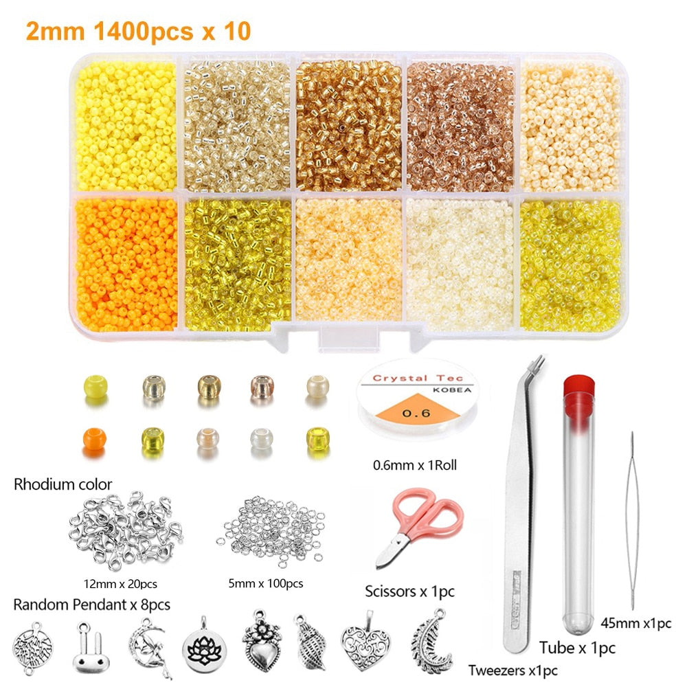 14000pcs Czech Seed Beads Box Set