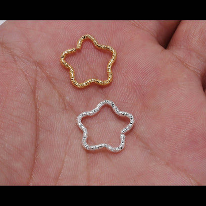 Anneaux de saut torsadés Gold Star 16,5 mm, 50 pièces