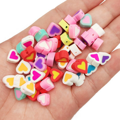 50pcs Mixed Shape Polymer Clay Beads