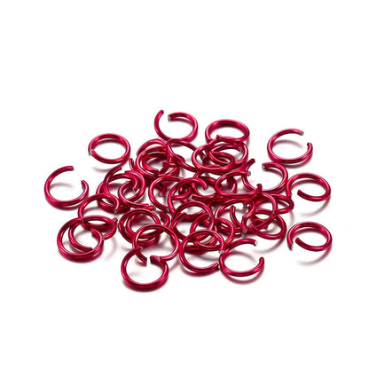 300pcs 6-10mm Aluminum Soft Open Loop Jump Rings