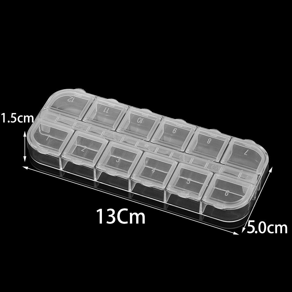 Transparent Plastic Storage Jewelry Box Compartment Adjustable Container For Beads Earring Box For Jewelry Rectangle Box Case