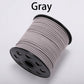 2.5 mm Flat Faux Suede Braided Cord Korean Velvet Leather, 10m lot