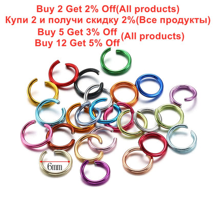 Colorful Single Loop Ring Set for Jewelry Making