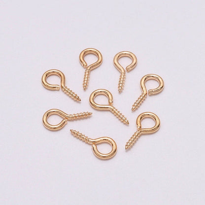 4x8-5x10mm Screw Eye Pins, 200pcs