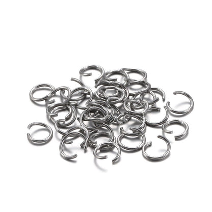 300pcs 6-10mm Aluminum Soft Open Loop Jump Rings