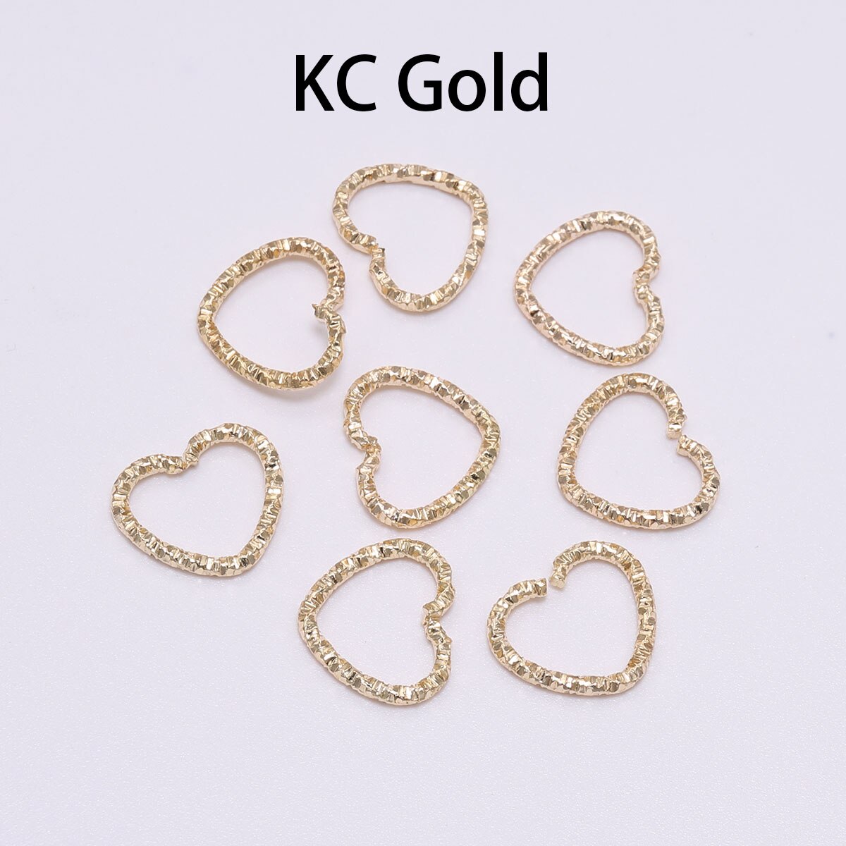 Gold Star 16.5mm Twisted Jump Rings, 50pcs