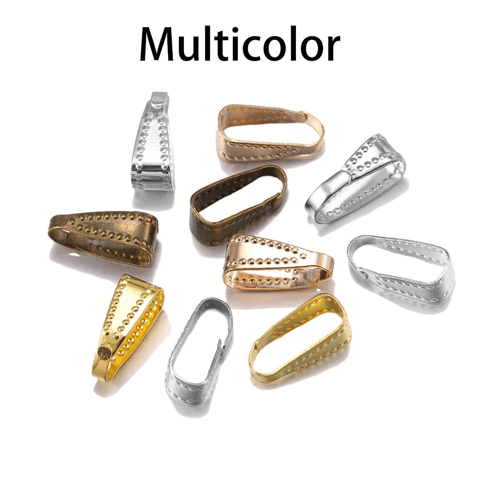 7-8mm Gold Clips Connectors, 100pcs