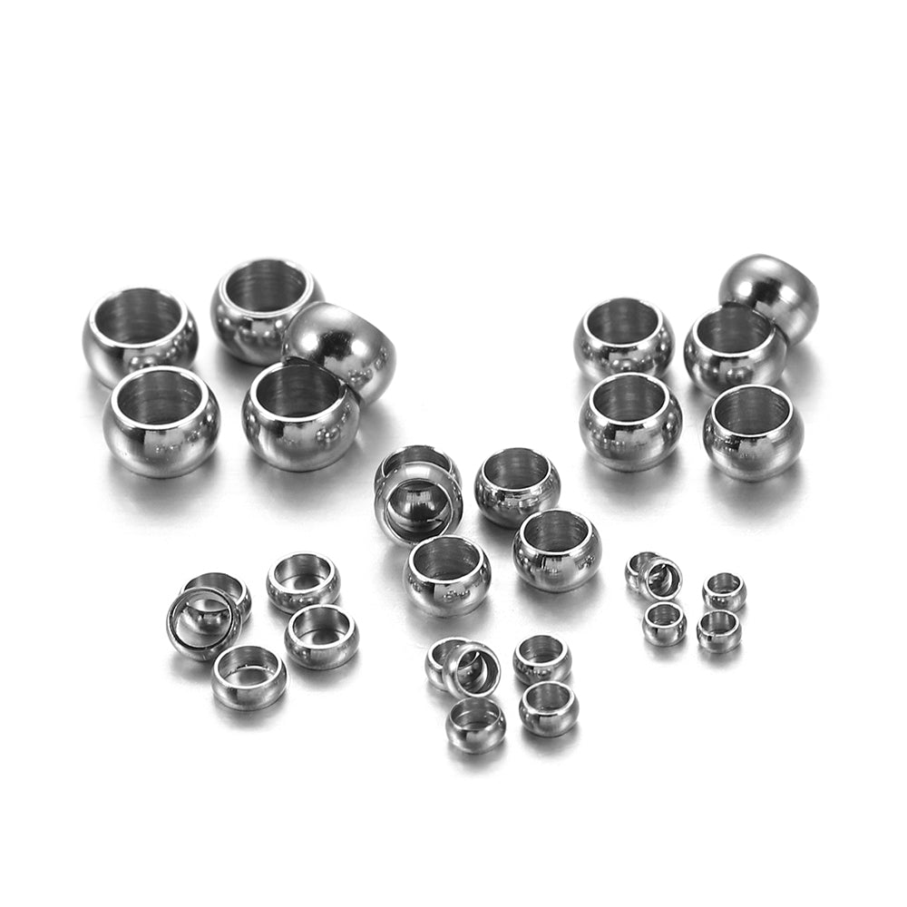 Stainless Steel Stopper Spacer Beads 1.5 2.5 4mm, 120pcs