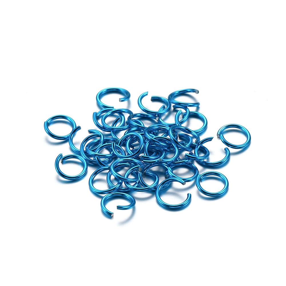 300 anneaux de saut à boucle ouverte souple en aluminium de 6 à 10 mm