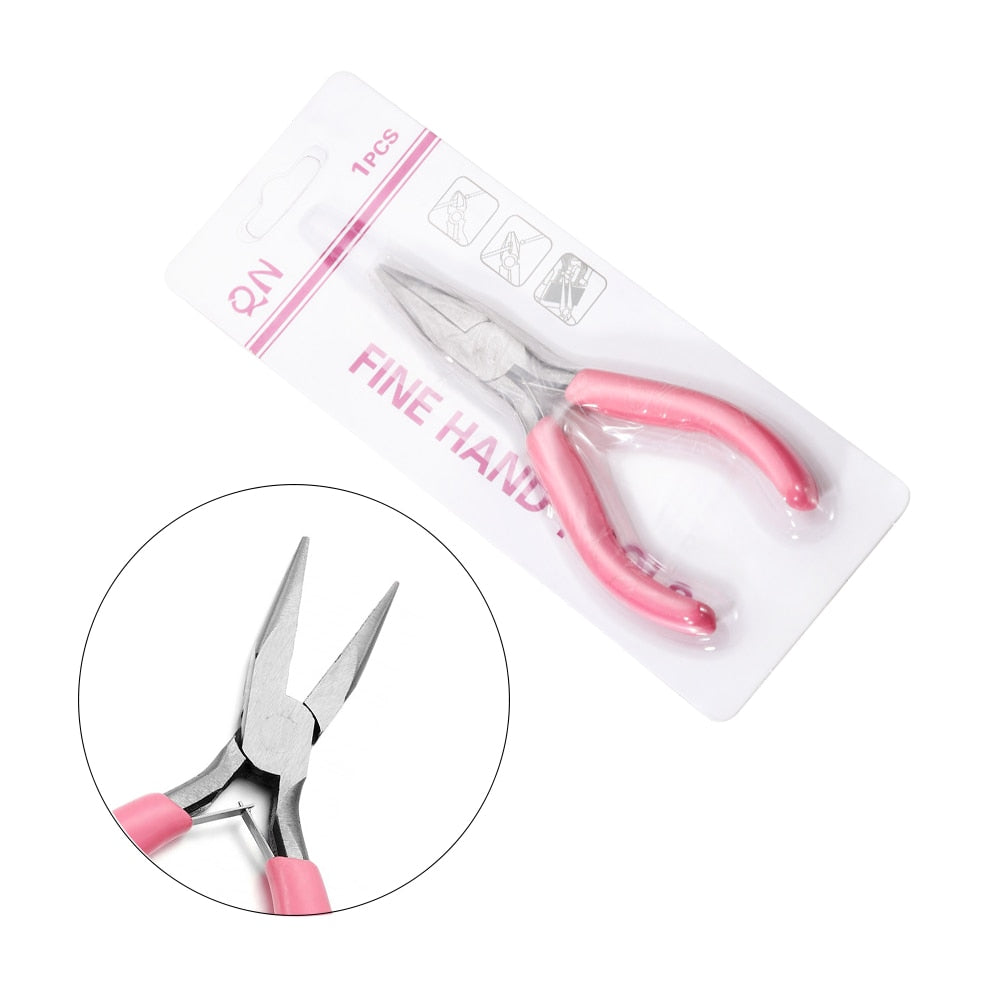 Pink Jewelry Pliers for Beadwork & Wire Cutting