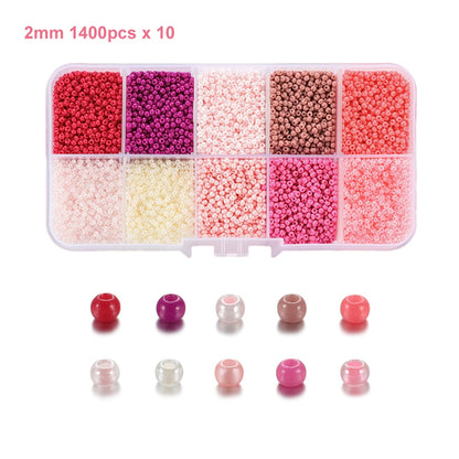 3 mm Charm-Perlen, 9000-teiliges Box-Set