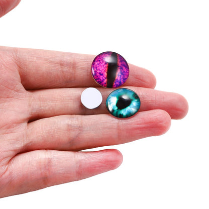 20PCS 8-20mm Mixed Colors Glass Cabochon for DIY