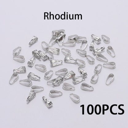 Pendant Clips Pinch Bail, 50-100pcs