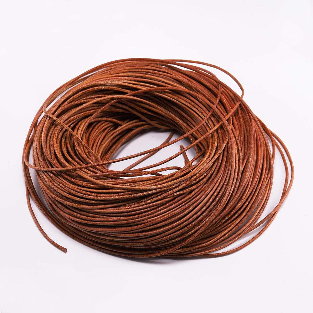 1.5 2 2.5 3 4 5 6mm Genuine Cow Leather Round Thong Cord, 2-5m lot
