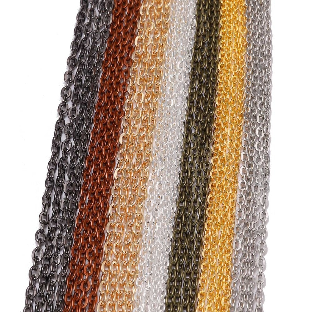 Chaînes de collier long, laiton - lot de 10 m