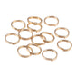 200 anneaux de saut à double boucle dorés de 6 à 12 mm.