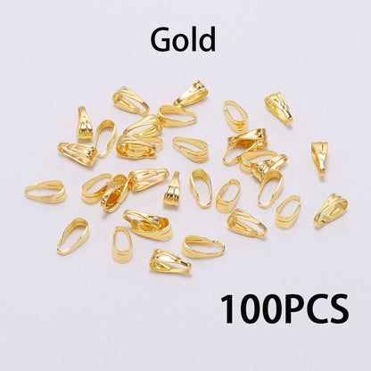 Pendant Clips Pinch Bail, 50-100pcs