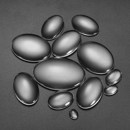 5-50pcs 10-50mm Oval Transparent Glass Cabochon