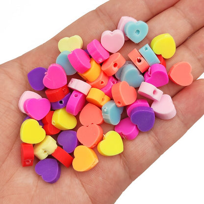 50pcs Mixed Shape Polymer Clay Beads