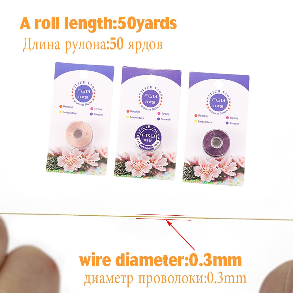 High Quality Seed Beads Cord, 46m Roll