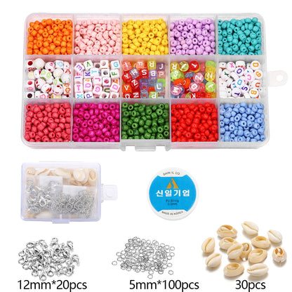 3 mm Charm-Perlen, 9000-teiliges Box-Set