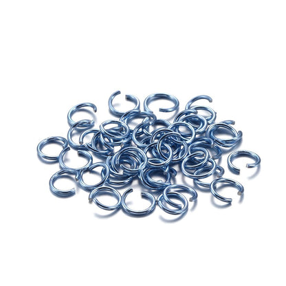 300pcs 6-10mm Aluminum Soft Open Loop Jump Rings