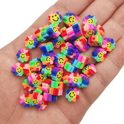 50pcs Mixed Shape Polymer Clay Beads