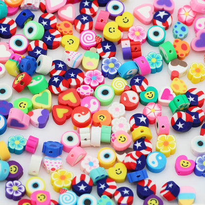 50pcs Mixed Shape Polymer Clay Beads