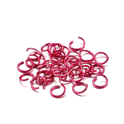 300pcs 6-10mm Aluminum Soft Open Loop Jump Rings