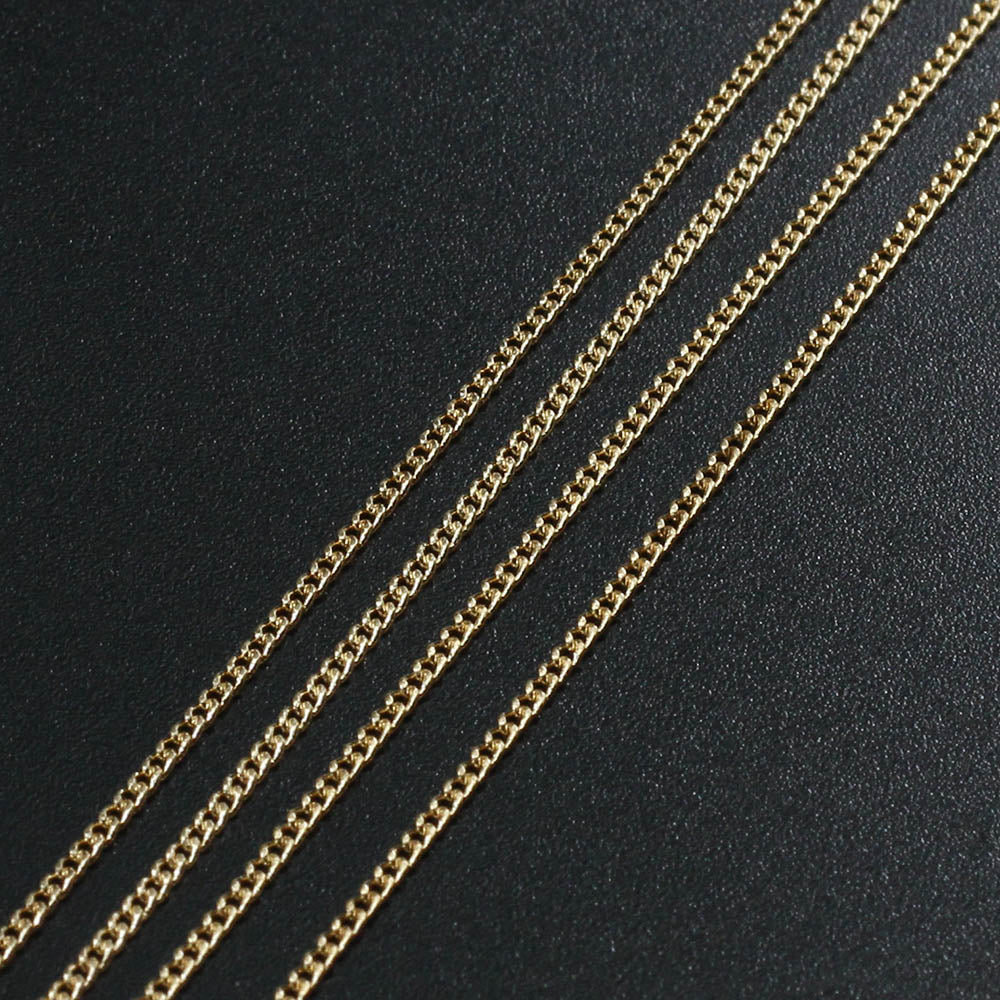 Vergoldete Halskettenketten, Messing, 5 x 10 m