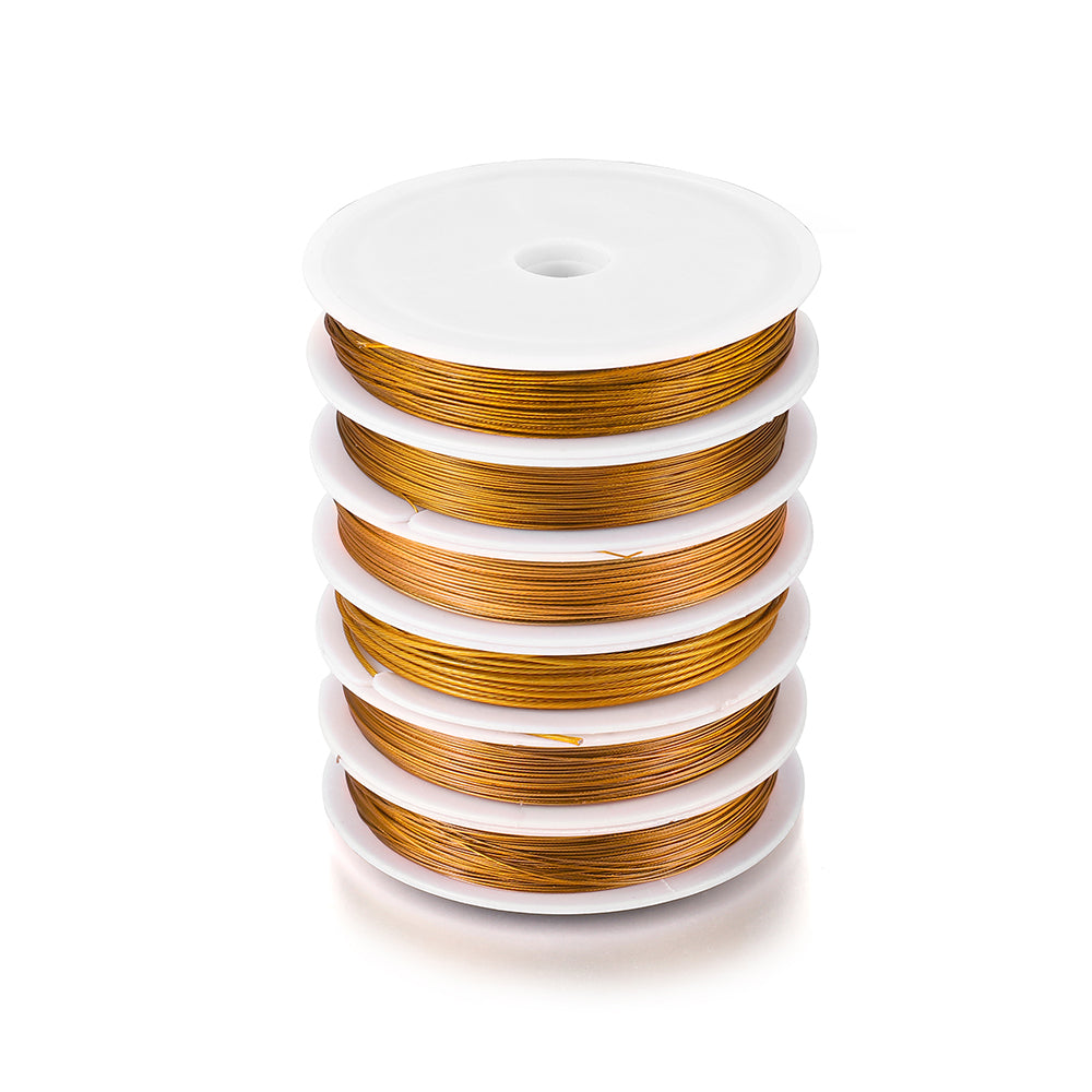 0.3mm 0.45mm 0.5mm 0.6mm Stainless Steel Gold Resistant Strong Line Wire, 1Roll