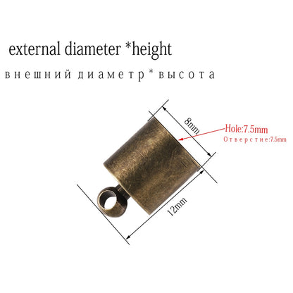 Karabinerverschlüsse aus Lederband, 3–10 mm, 10 Stück