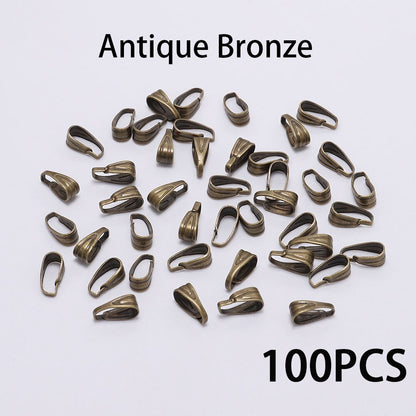 Pendant Clips Pinch Bail, 50-100pcs