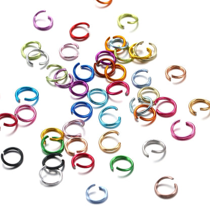 300pcs 6-10mm Aluminum Soft Open Loop Jump Rings