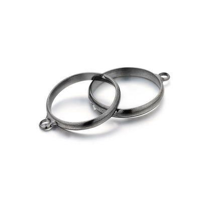 20pcs Silver Plated Adjustable Ring Settings