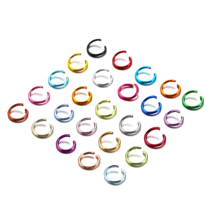 300pcs 6-10mm Aluminum Soft Open Loop Jump Rings