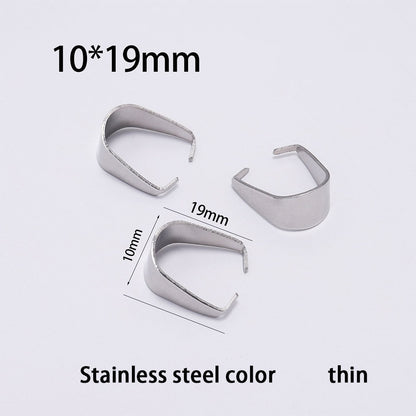 Stainless Steel Pendant Pinch Bail, 50-100pcs