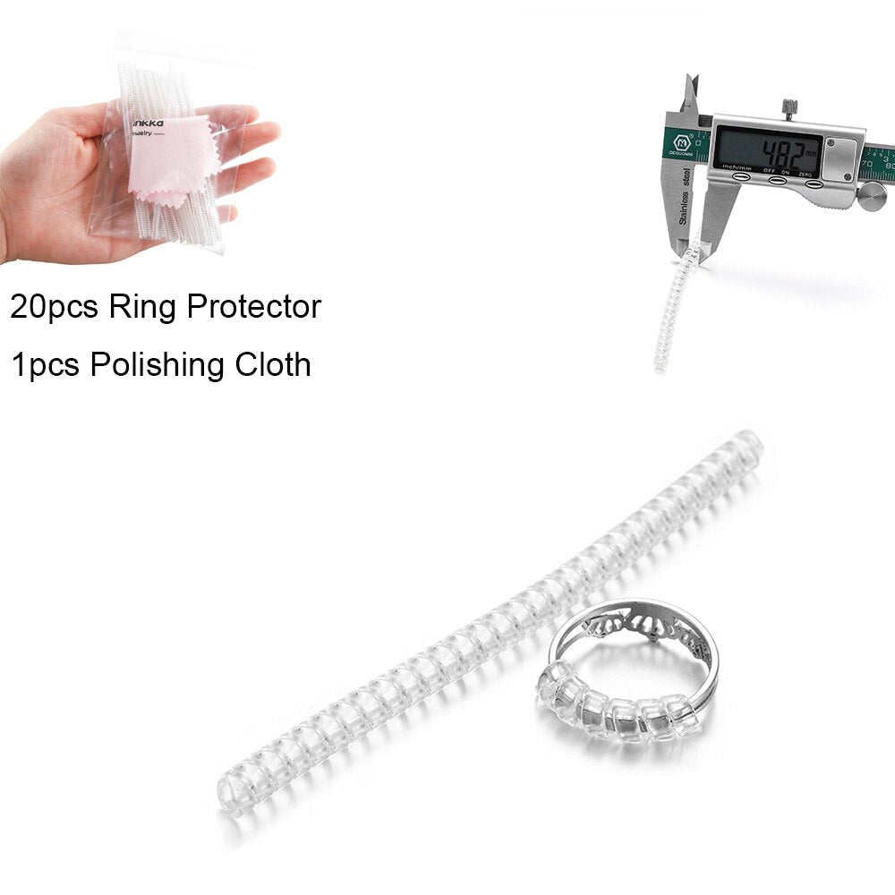 20 Stück spiralbasierte Ringgrößenversteller und -schutz für die Größenänderung von Schmuck
