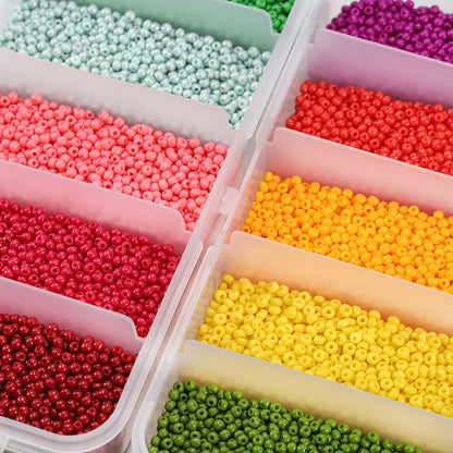 9000Pcs Czech Glass Seed Beads Box