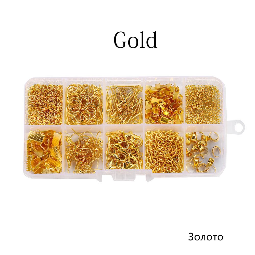 5-Color Jewelry Findings Set, 1020pcs
